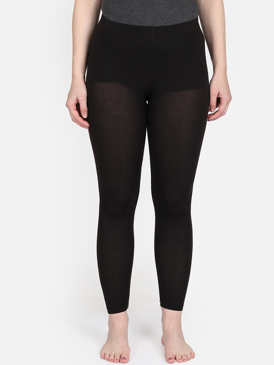 Ayaki Women Black Solid Thermal Bottoms
