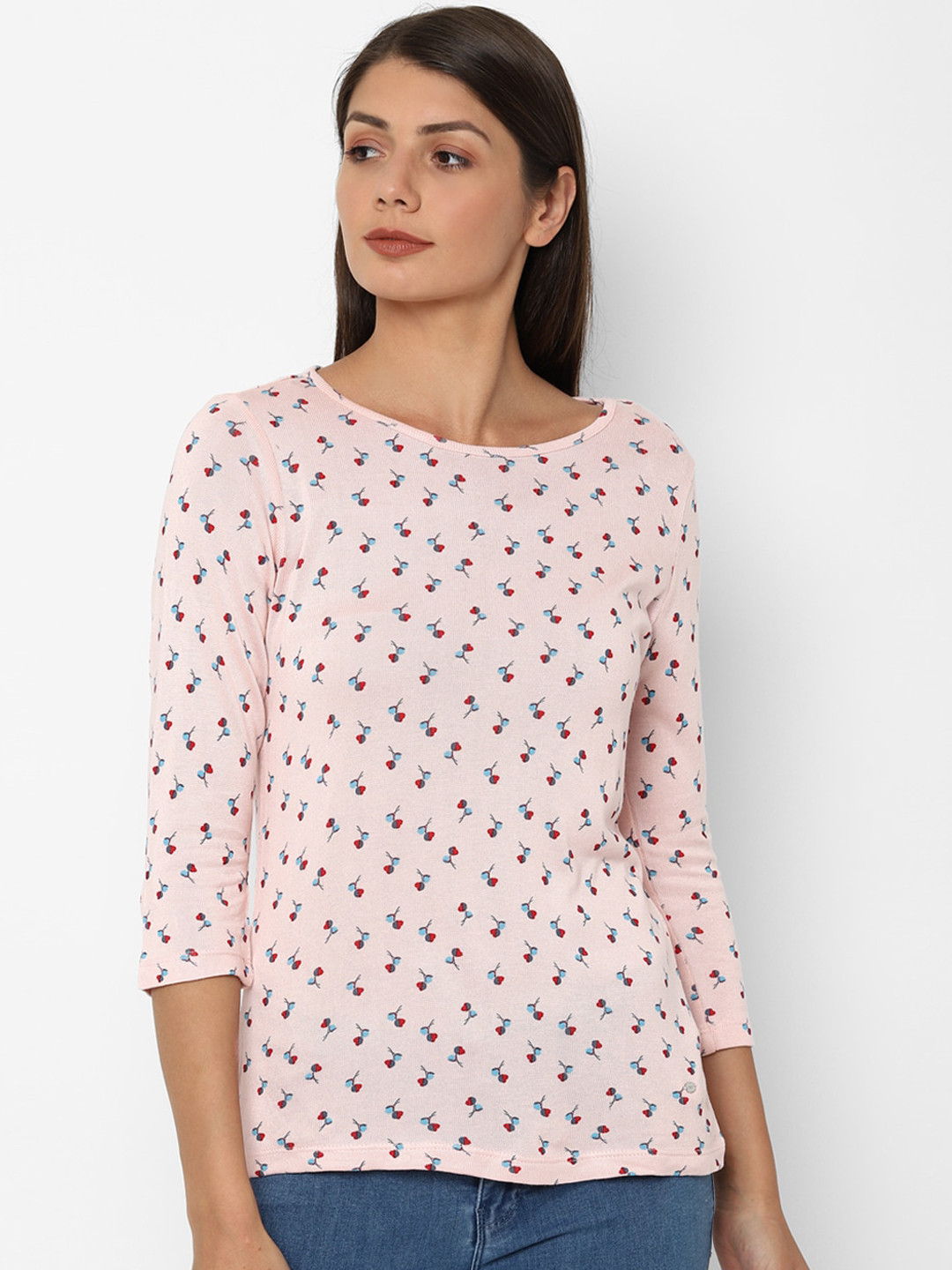 Allen Solly Woman Pink Printed Top