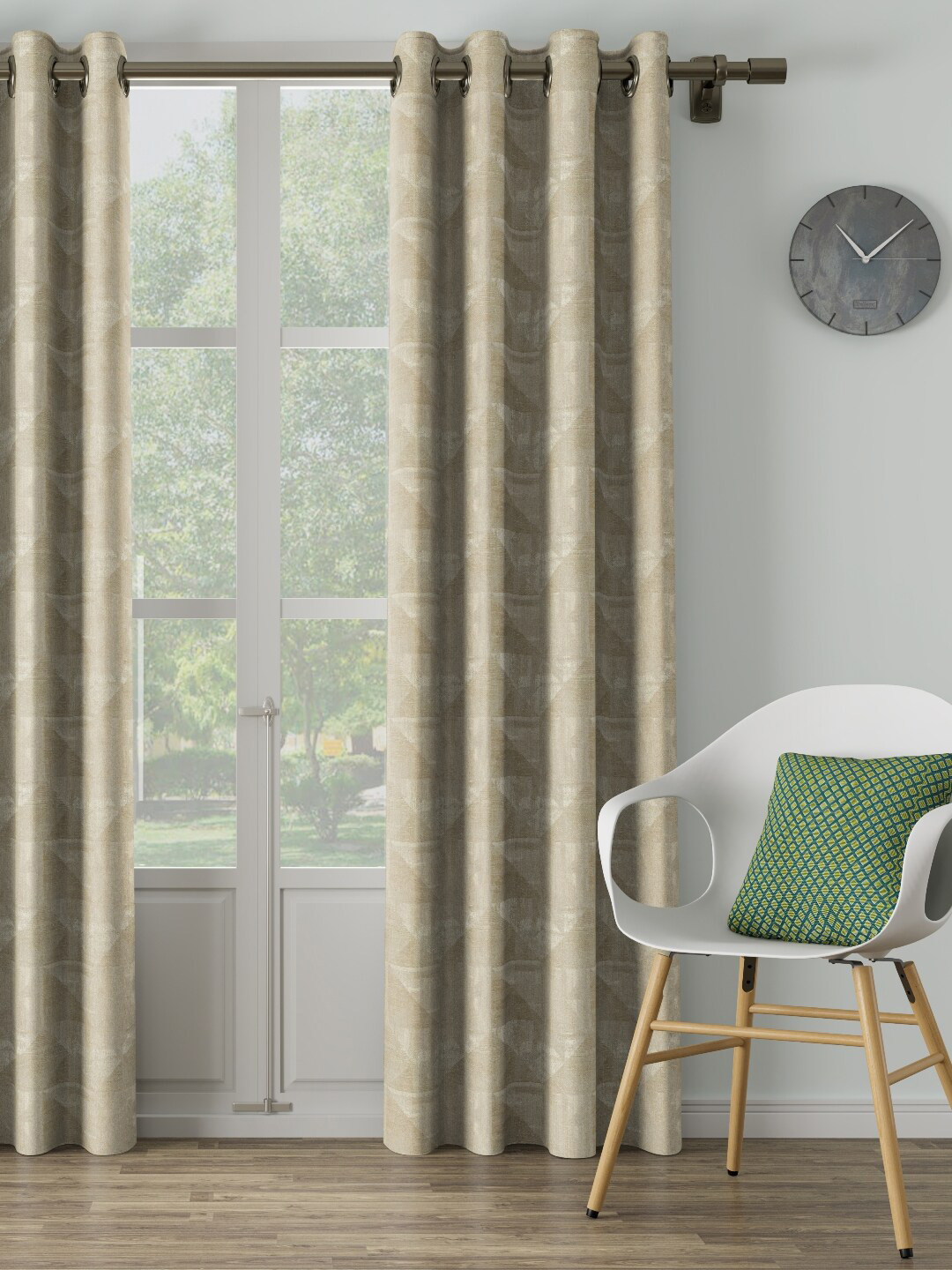 DDecor Beige Single Curtain Curtain