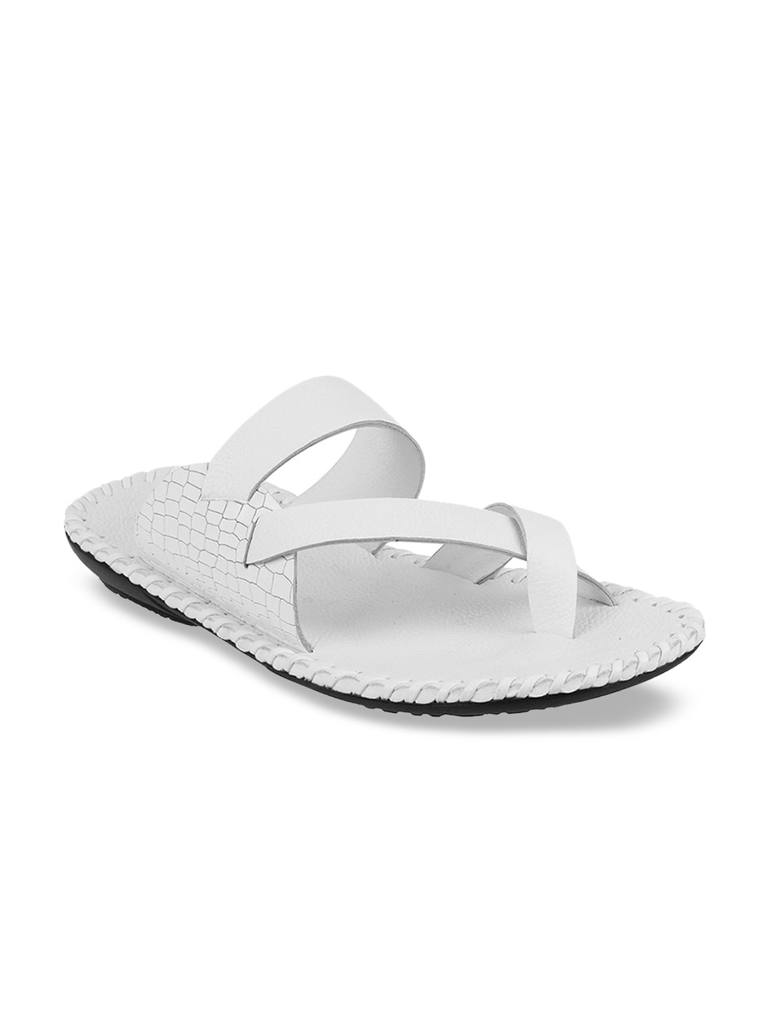 Metro Men White Comfort Sandals
