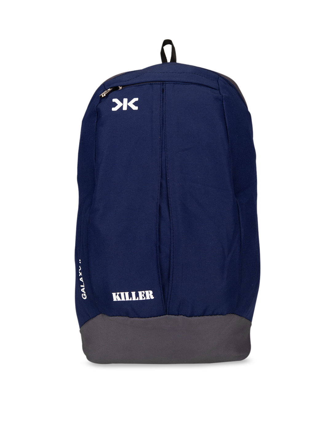 Killer Unisex Navy Blue & Grey Colourblocked Medium Backpack