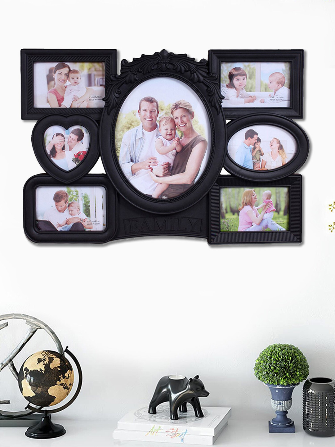 Art Street Black Textured 7-Photos Holder Wall Frame