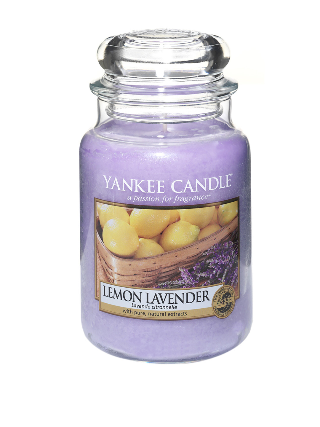 YANKEE CANDLE Scented 1 Wick Lemon Lavender Solid Geometric Regular Jar Candles