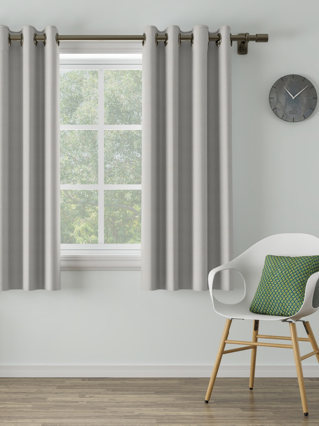 DDecor Off-White Single Curtain