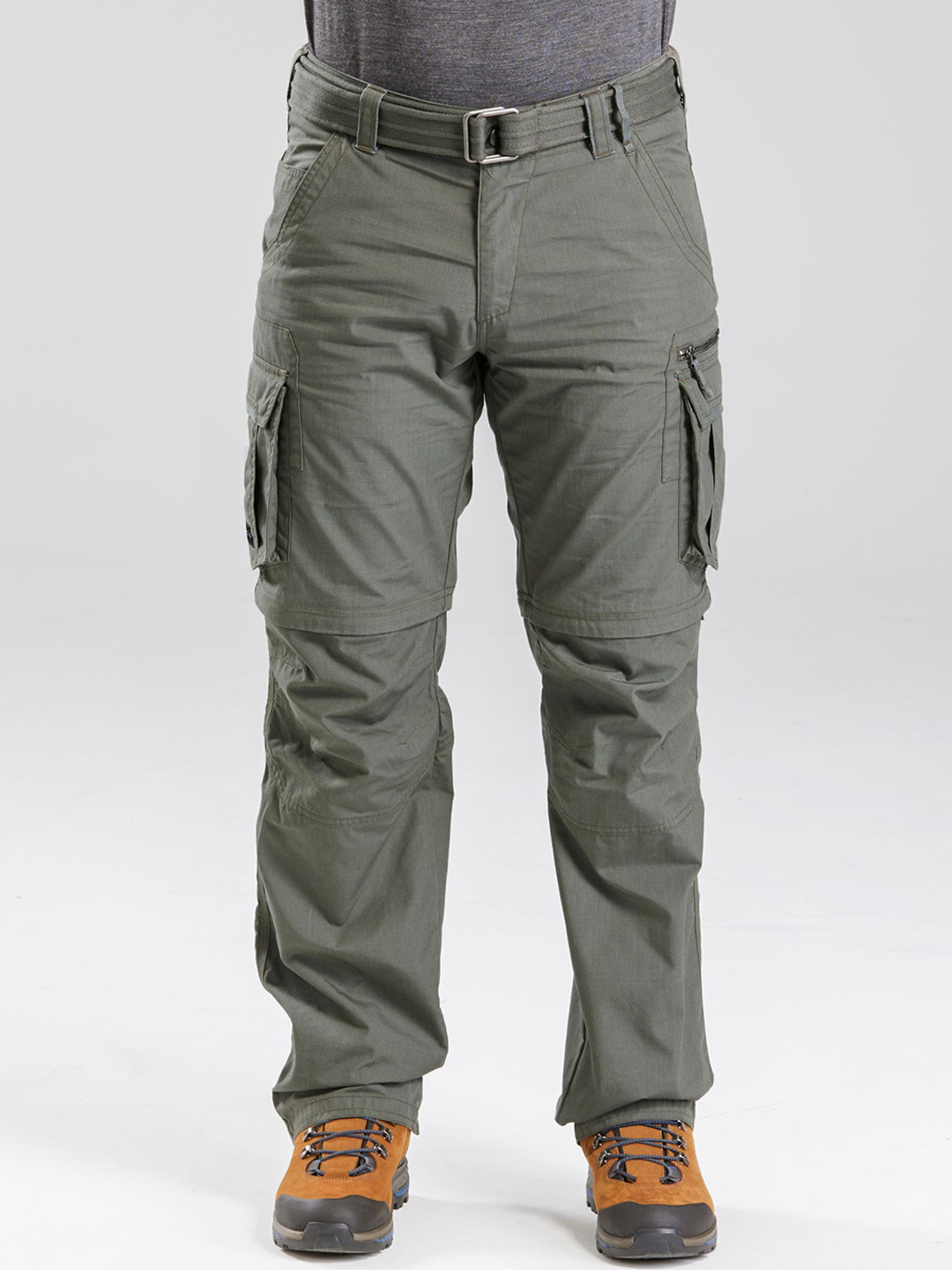 Decathlon FORCLAZ - Men Zip-Off Convertible Travel & Trekking Cargo Trousers