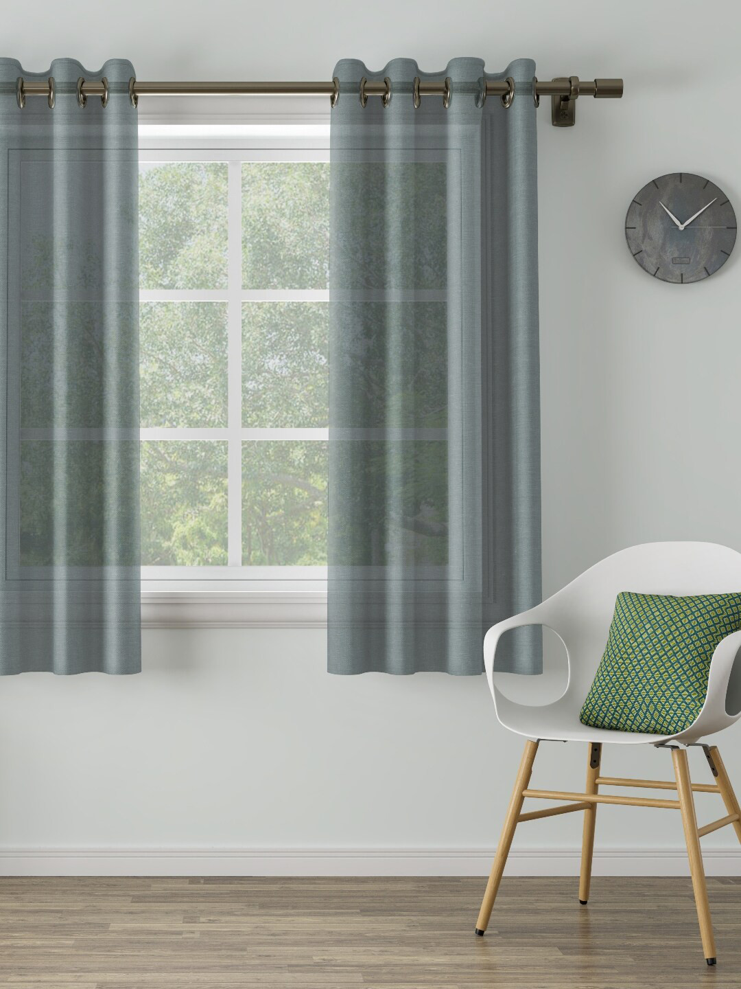 DDecor Grey Single Curtain Curtain