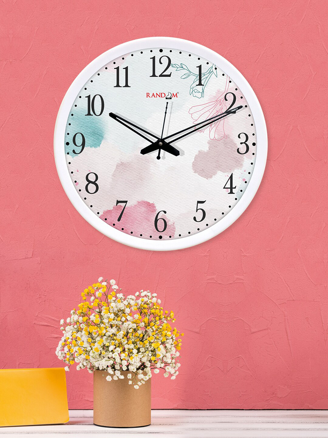 RANDOM White Dial Round Printed 30 cm Analogue Wall Clock