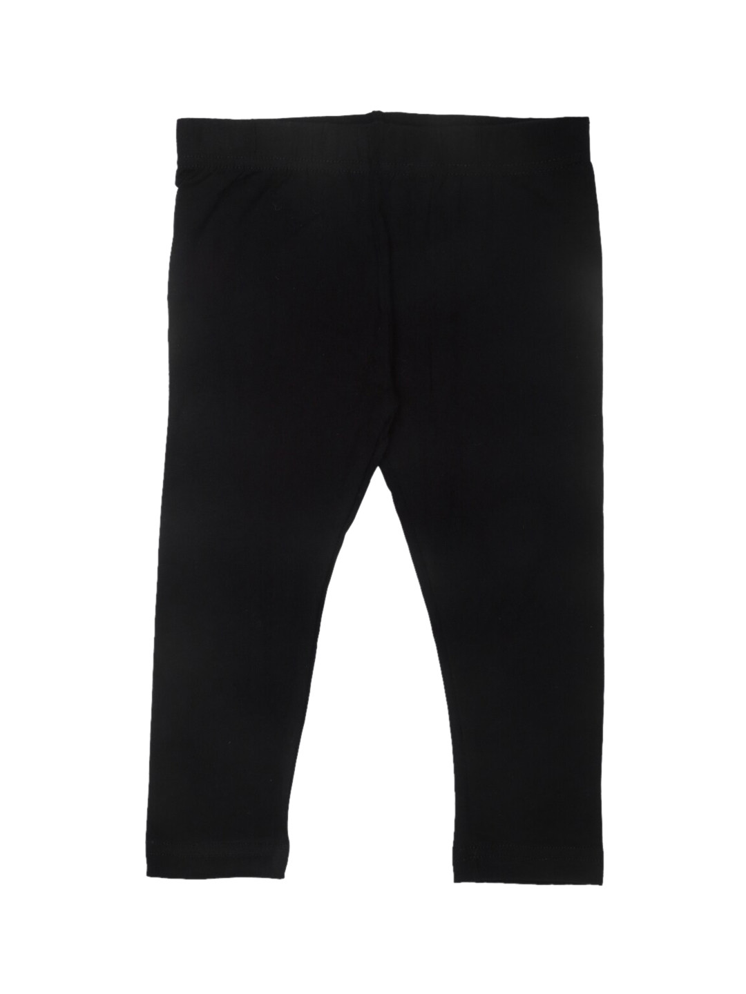 De Moza Girls Black Solid Ankle-Length Leggings