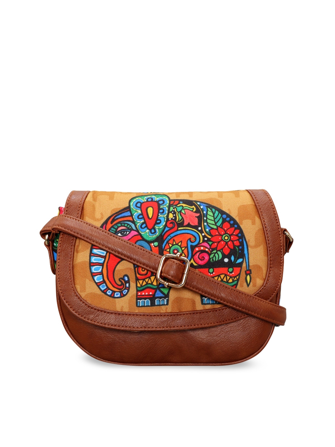 Buy All Things Sundar Women Brown Printed Sling Bag Handbags for Women 13172898 Myntra