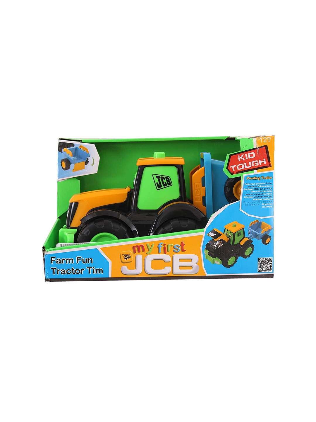 my first JCB Kids Multicoloured Fun Farm Tractor Toy