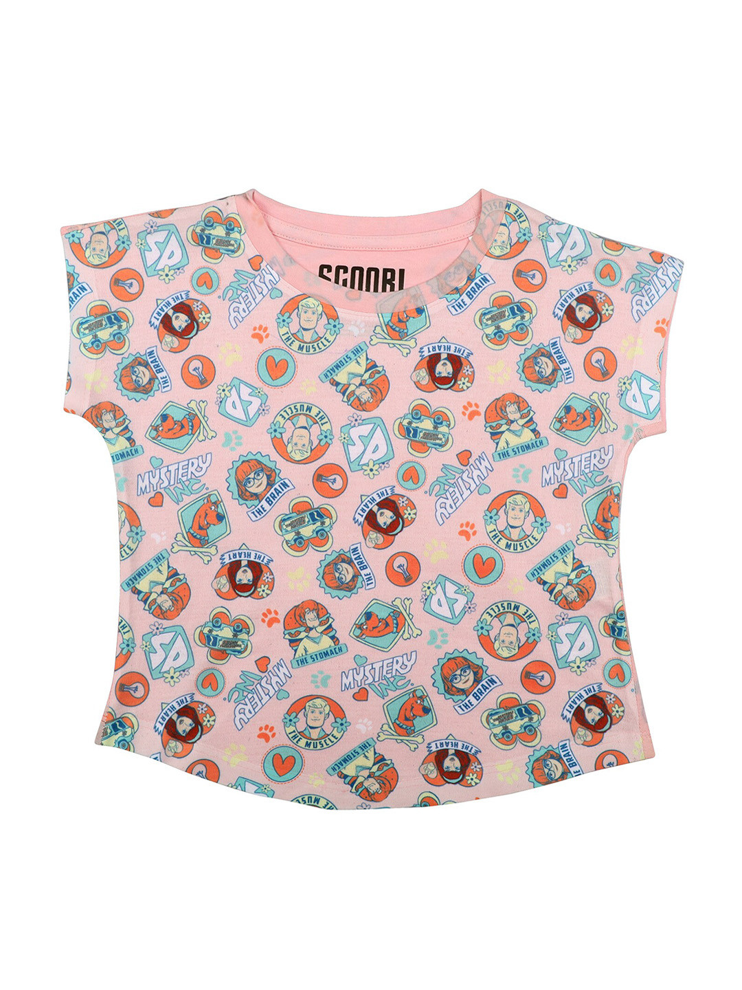 Scooby-Doo Girls Pink Printed Top