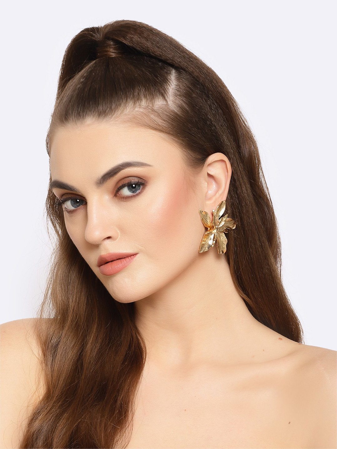 AVANT-GARDE PARIS Gold-Toned Contemporary Studs