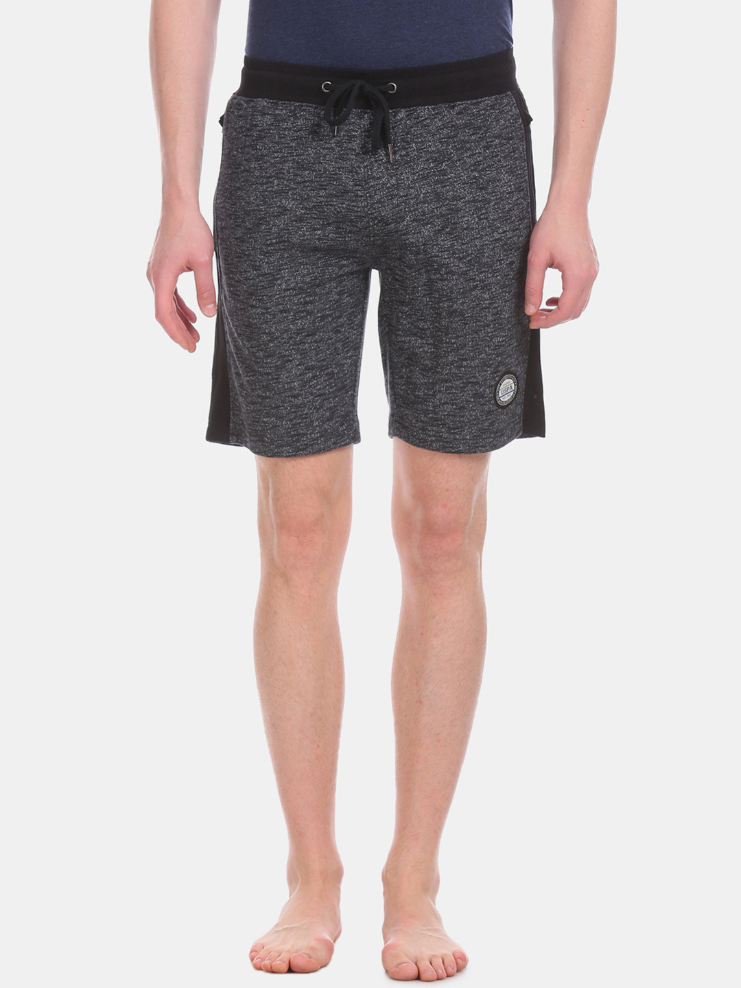 U.S. Polo Assn. Men Grey Solid Lounge Shorts I679-002-PL