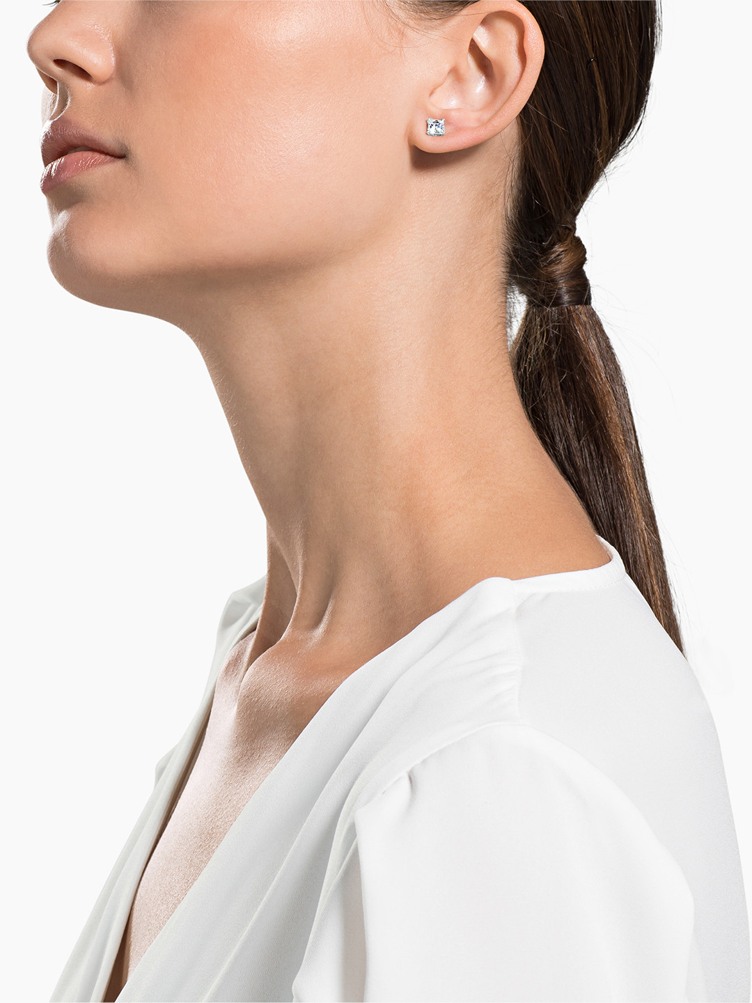 SWAROVSKI Rhodium-Plated Attract Stud Earrings