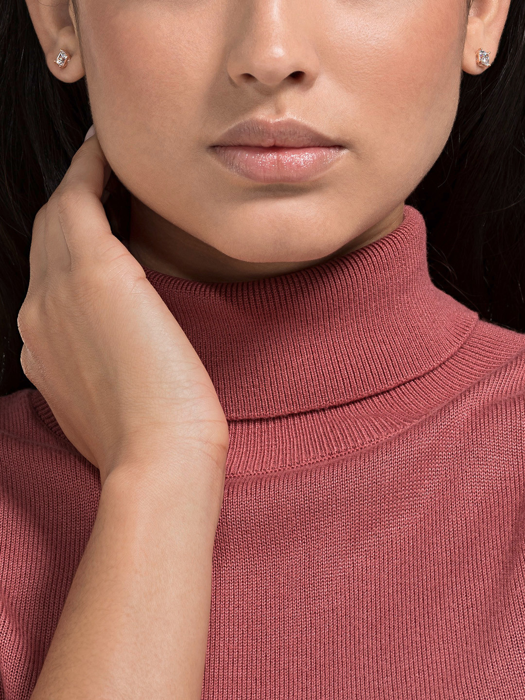 SWAROVSKI Rose Gold-Plated Attract Pierced Earrings