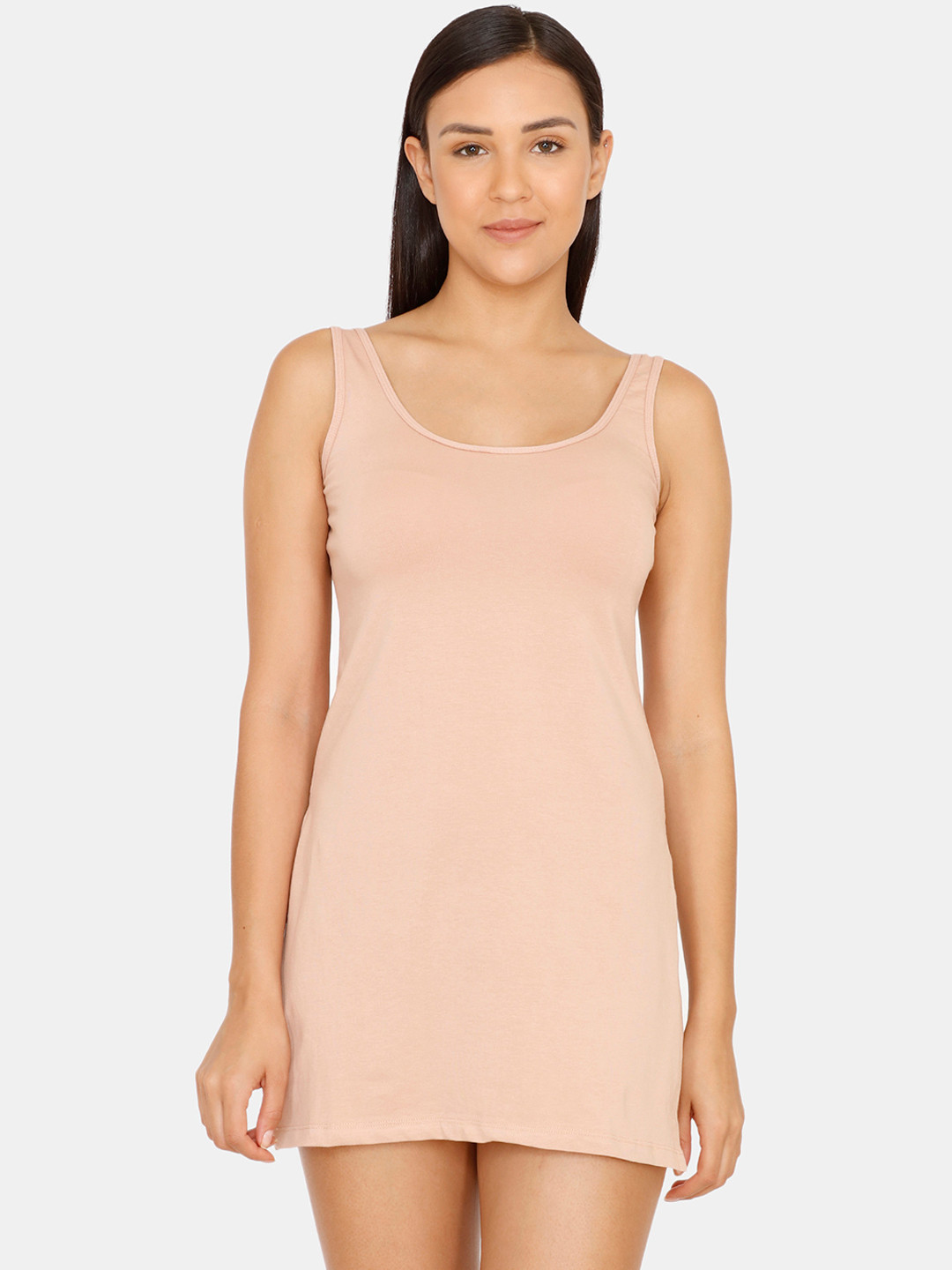 Zivame Women Beige Solid Kurti-Slip Camisole ZI60AJCORE0SKIN
