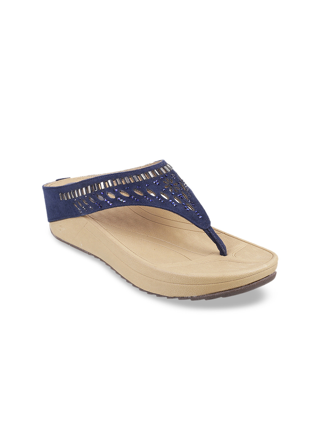 Mochi Women Blue Solid Heels