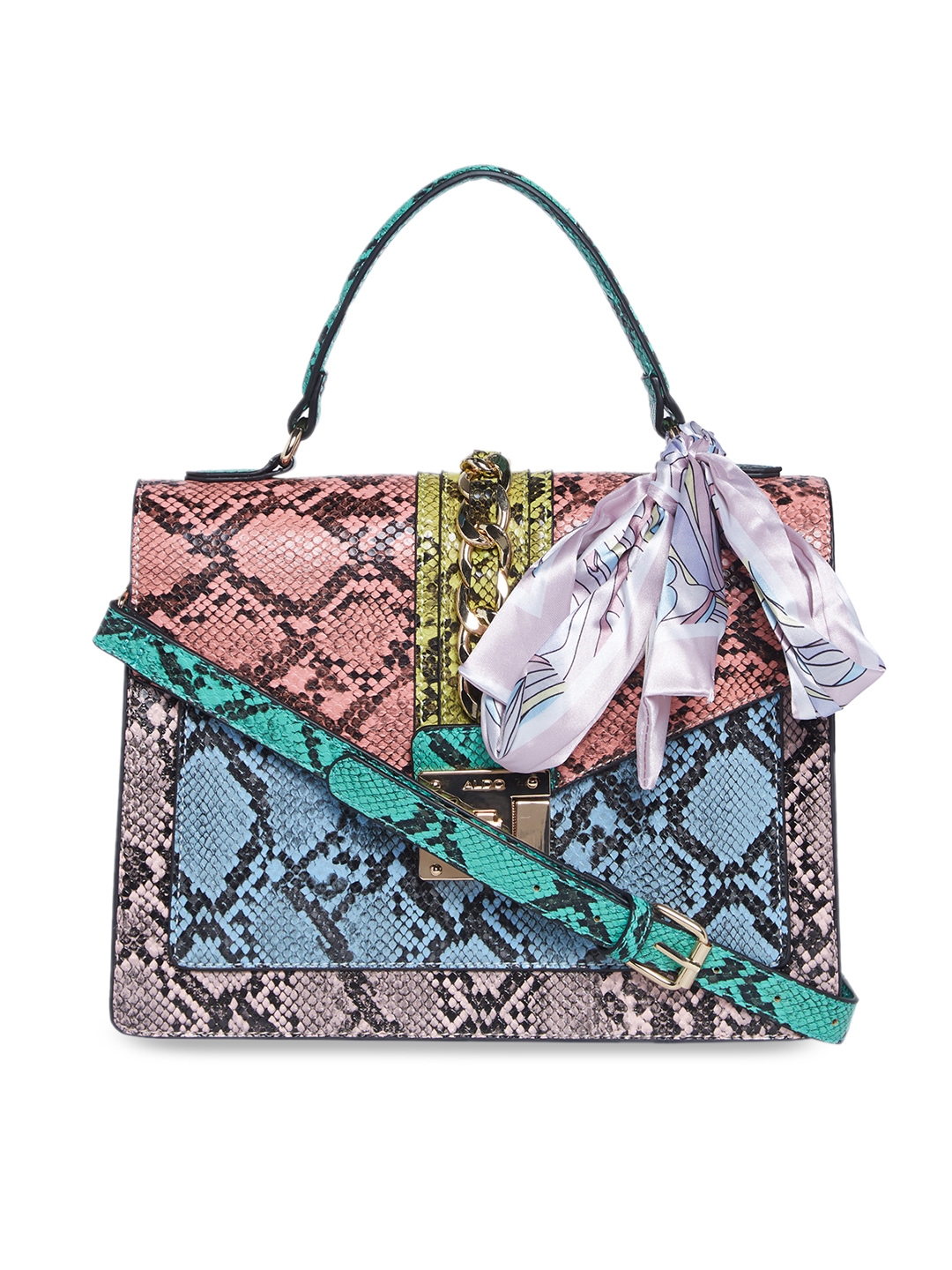 ALDO Multicoloured Printed Handheld Bag