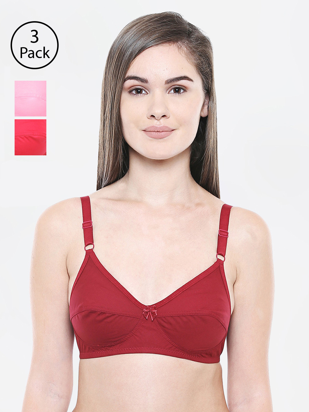 Bodycare Assorted Solid Non-Wired Non Padded Everyday Bra