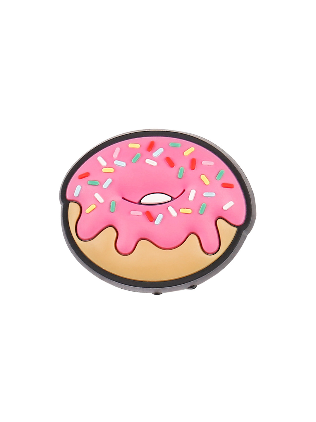 Crocs Unisex Pink and Beige Donut Shoe Charm