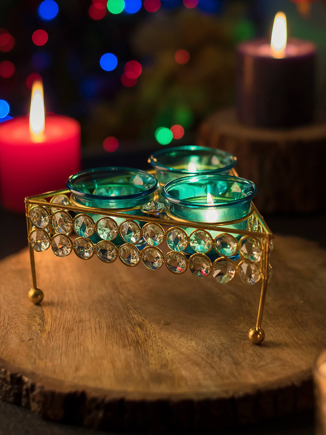 Homesake Blue Tealight Candle Holder