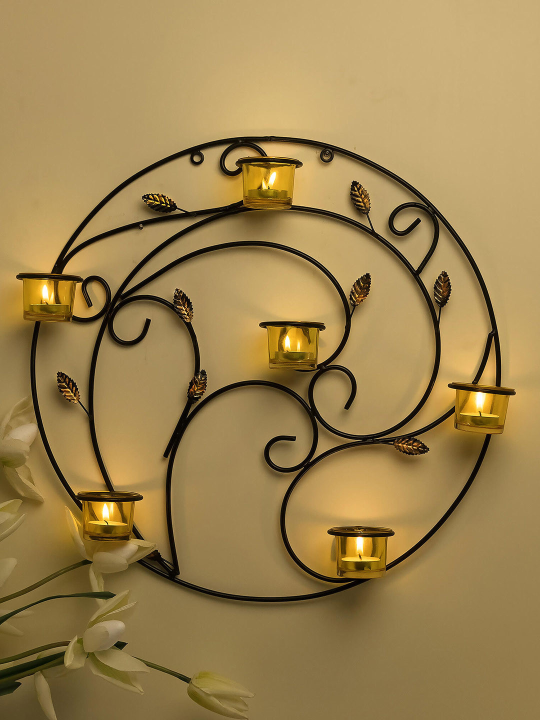 Homesake Black & Yellow Tealight Candle Holder