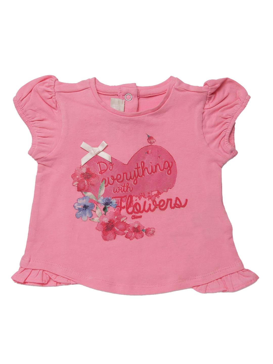 Chicco Girls Pink Printed Knitted Top