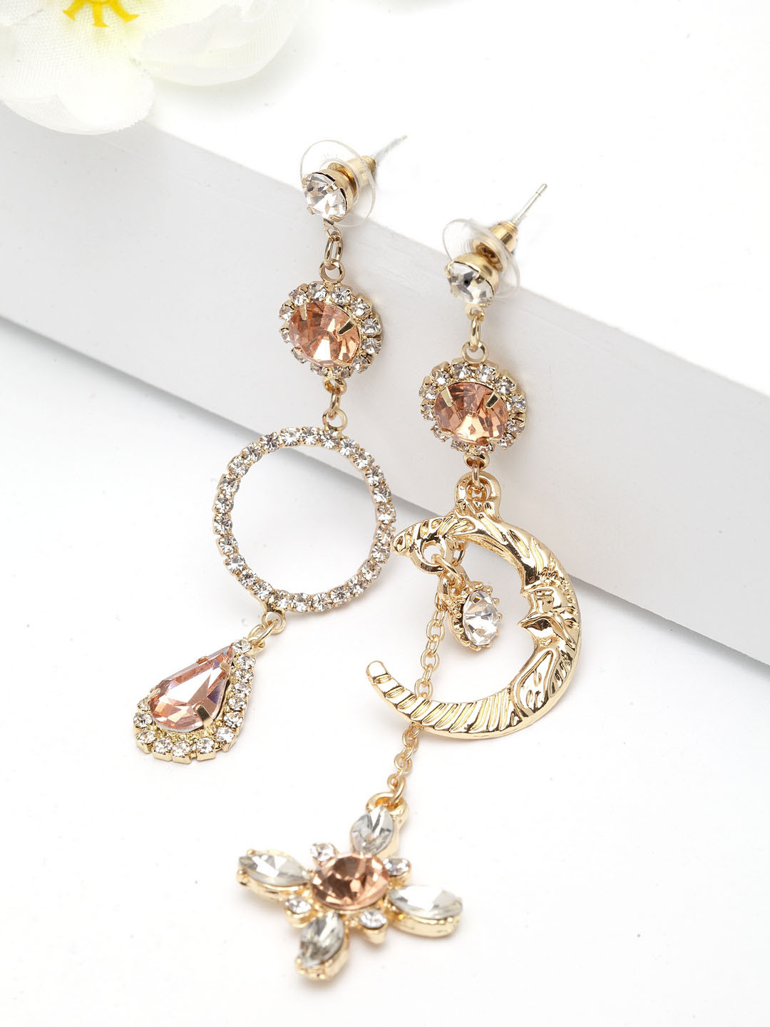 AVANT-GARDE PARIS Gold-Plated Contemporary Drop Earrings
