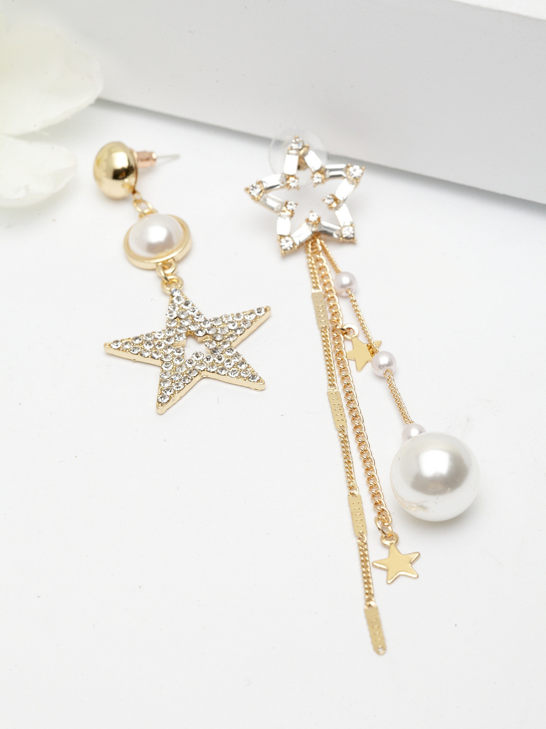 AVANT-GARDE PARIS Gold-Plated Star Shaped Drop Earrings