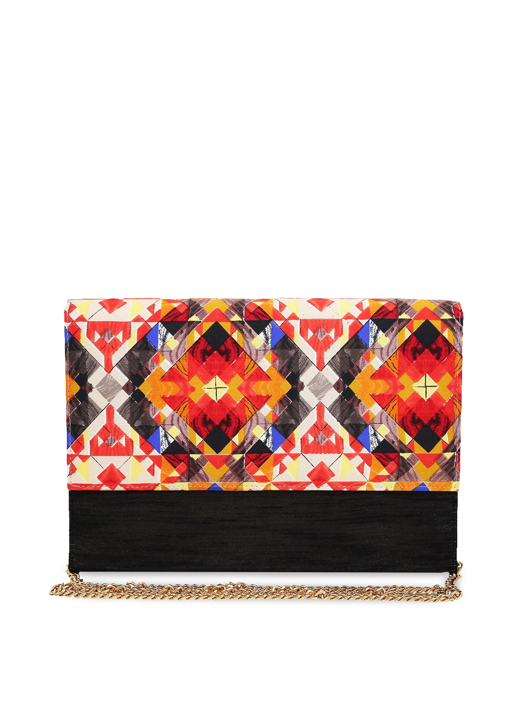 Tarini Nirula Off-White & Red Printed Clutch