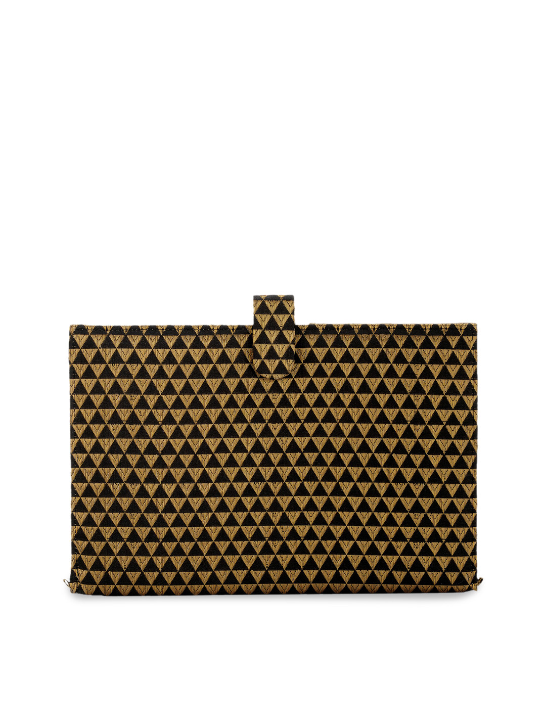 Tarini Nirula Black & Olive Green Printed Clutch