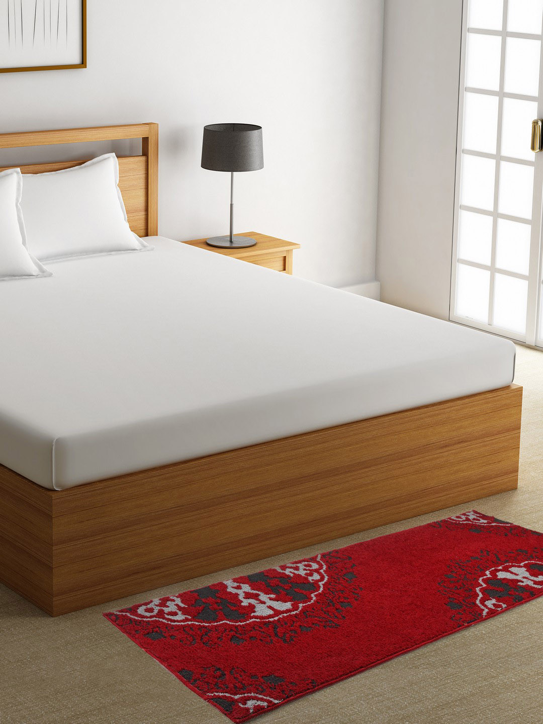 ROMEE Red Printed Floor Runner