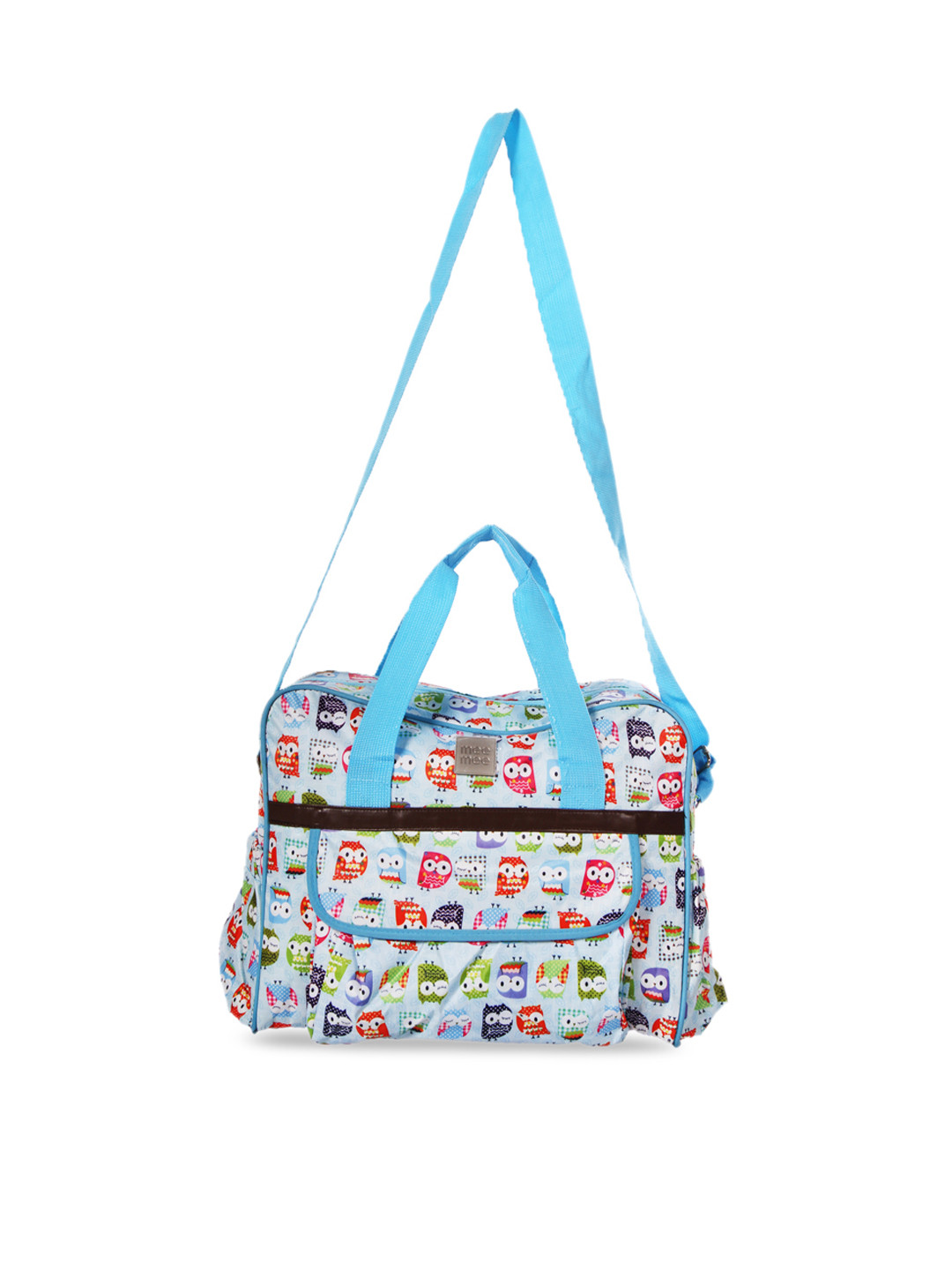 MeeMee Blue Printed Diaper Bag With Changing Mat