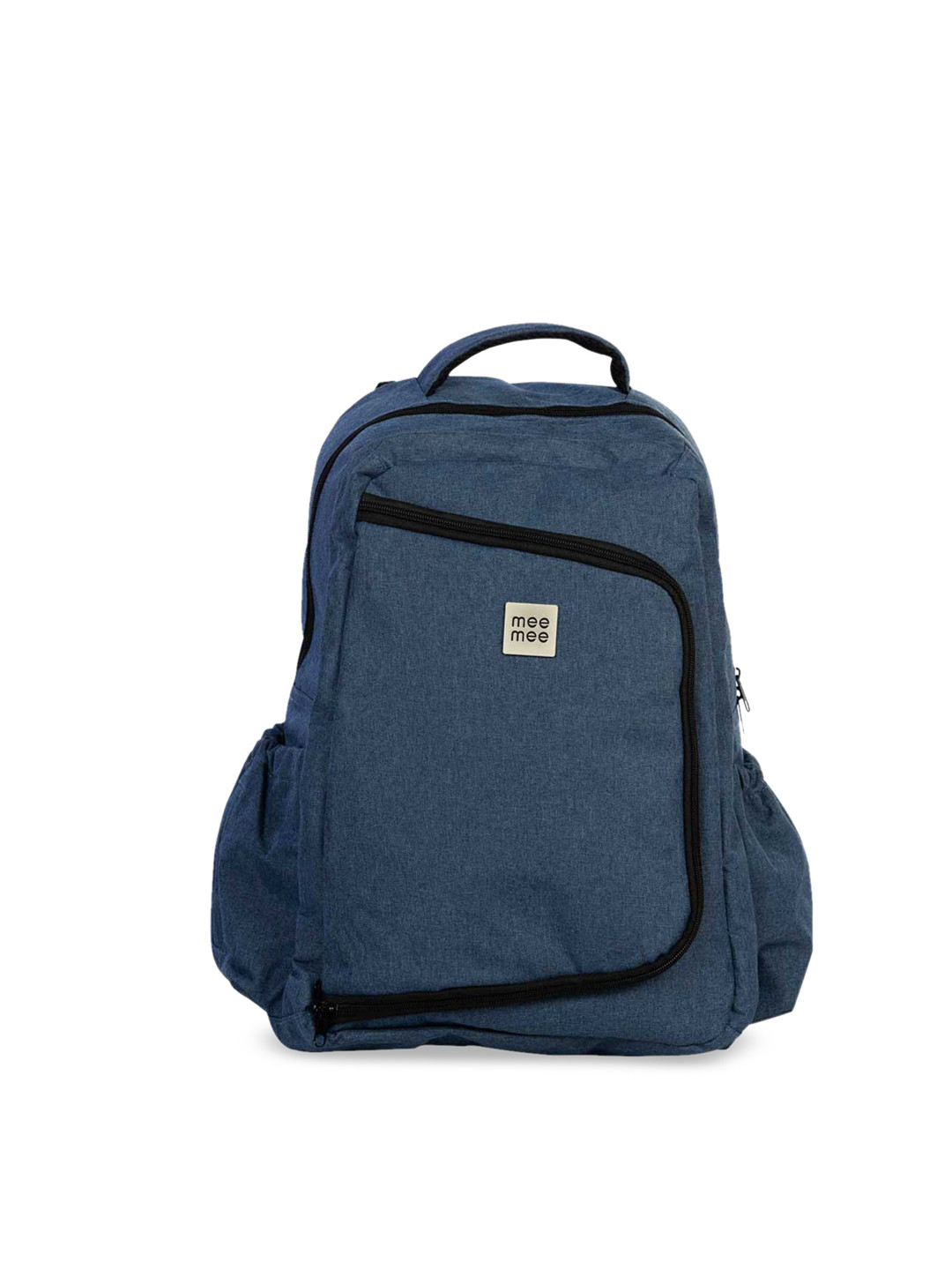 MeeMee Blue Solid Diaper Backpack with Changing Mat