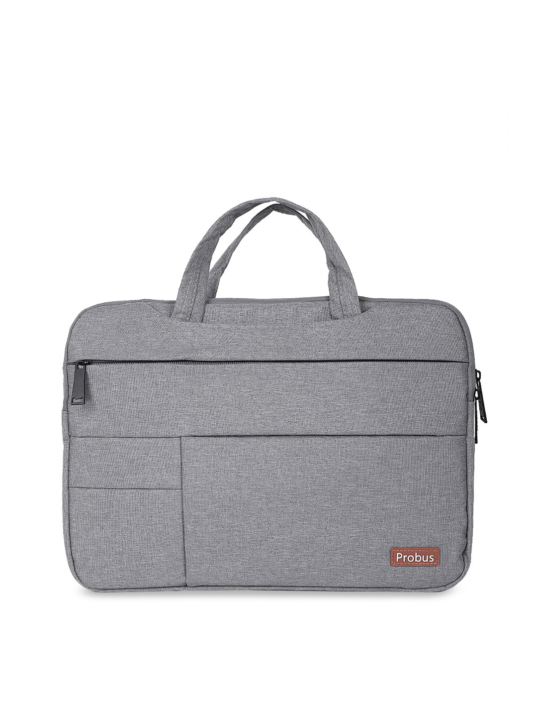 PROBUS Unisex Grey Solid 15.6 inches Laptop Bag