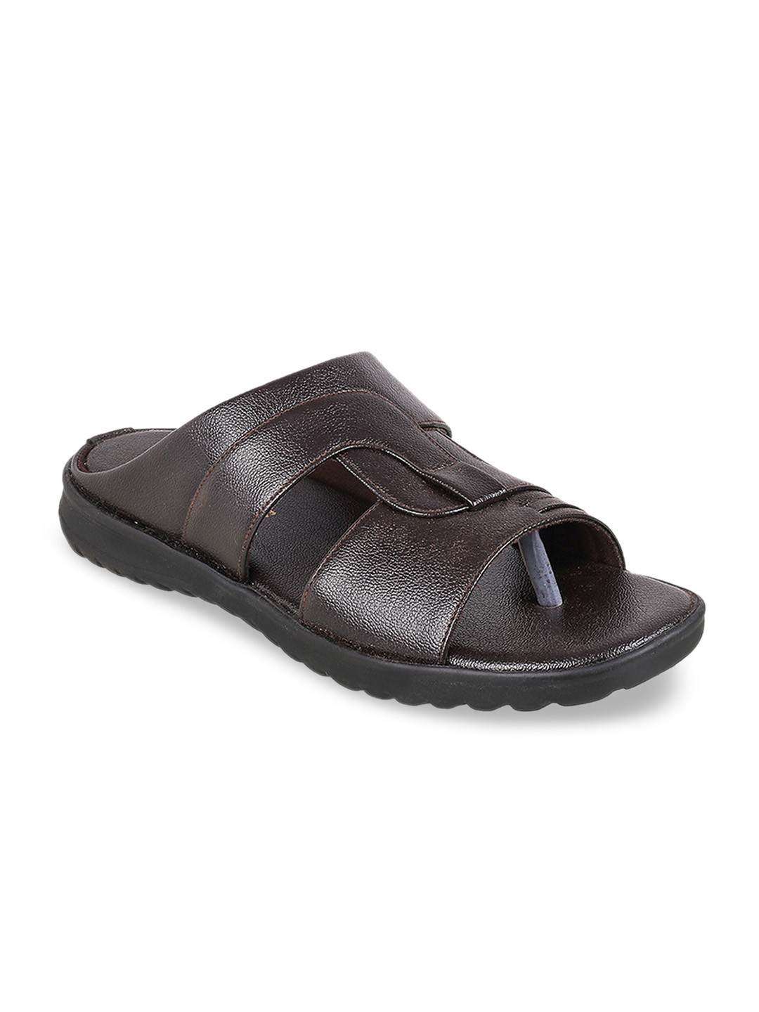 WALKWAY by Metro Men Coffee Brown Solid Sandals