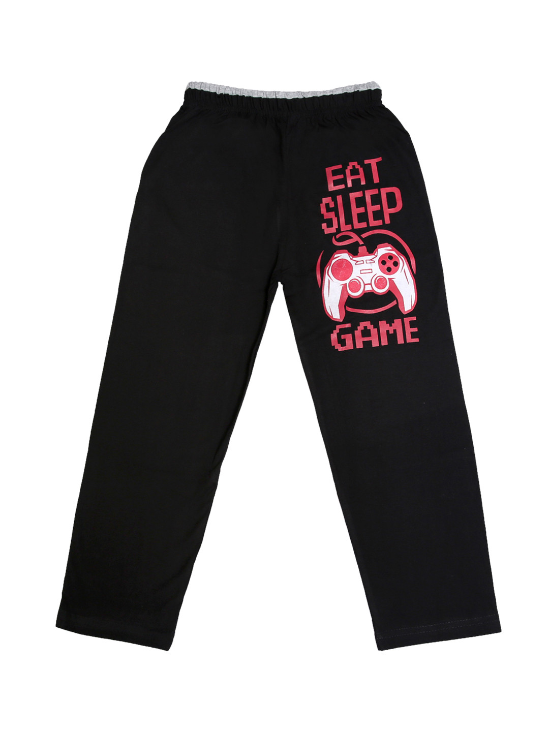 SWEET ANGEL Girls Black Solid Straight-Fit Track Pants
