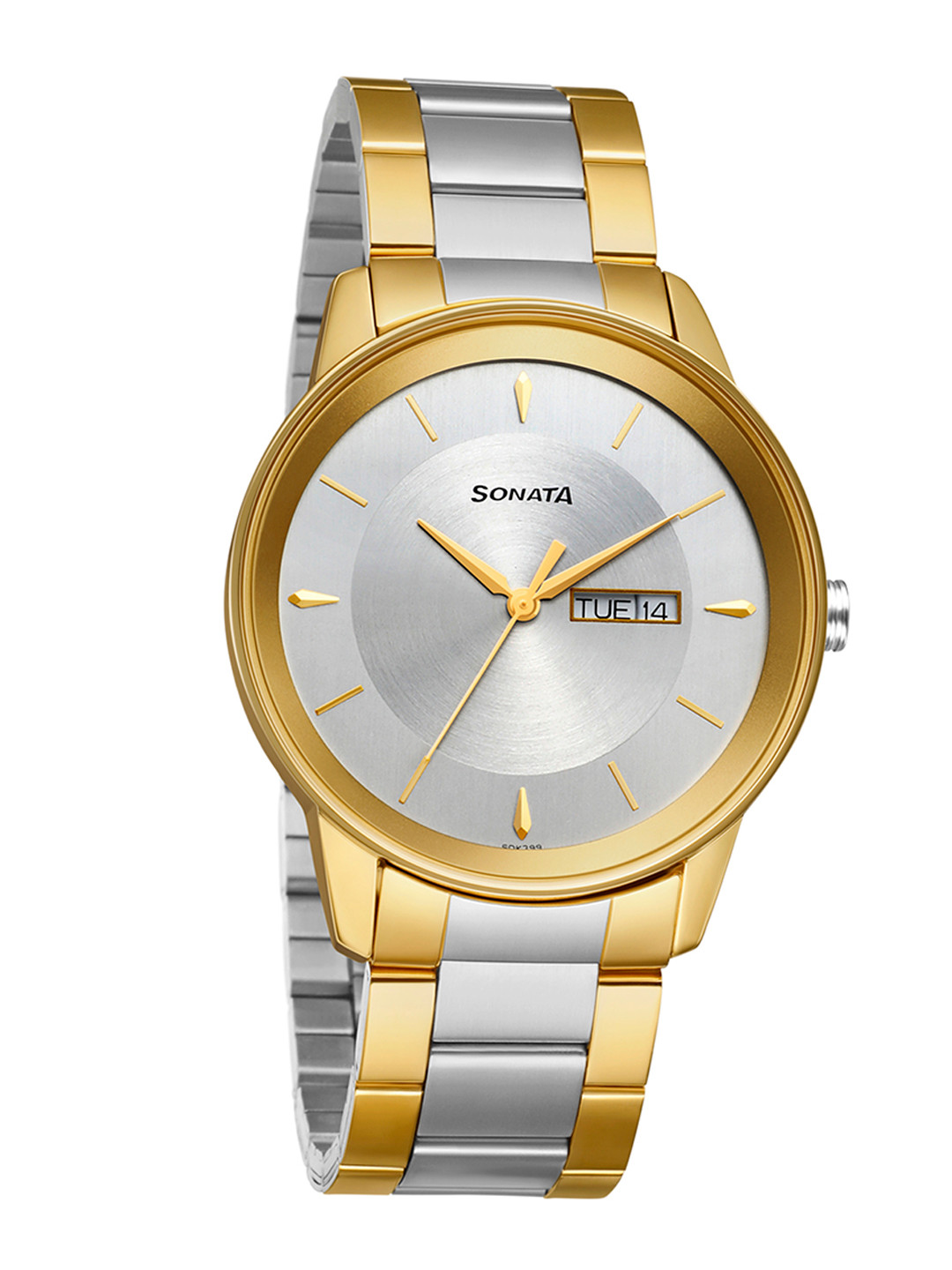 Sonata Utsav Men Silver-Toned Analogue Watch 7133BM03