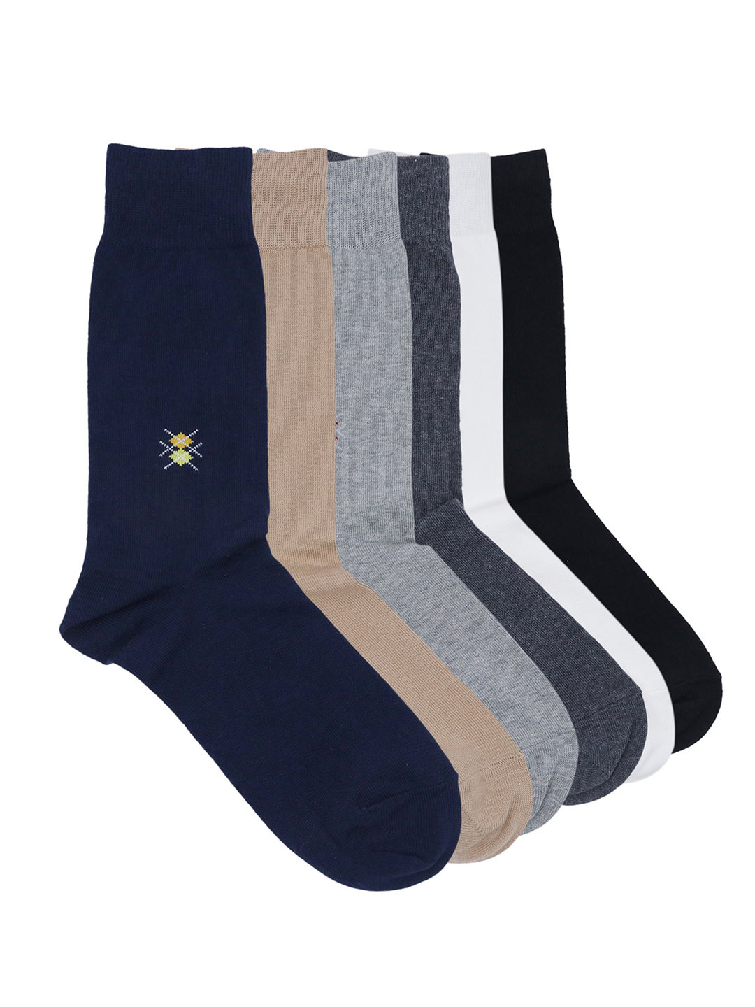 Socksxpress Pack of 6 Men Cotton Crew Socks