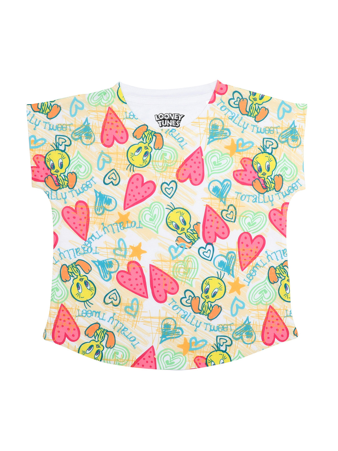 Looney Tunes Multicoloured Extended Sleeves Regular Top