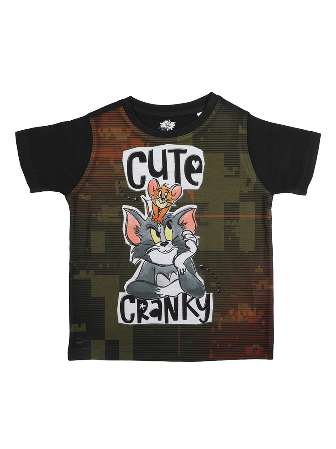 Tom & Jerry Boys Multicoloured Printed Round Neck T-shirt