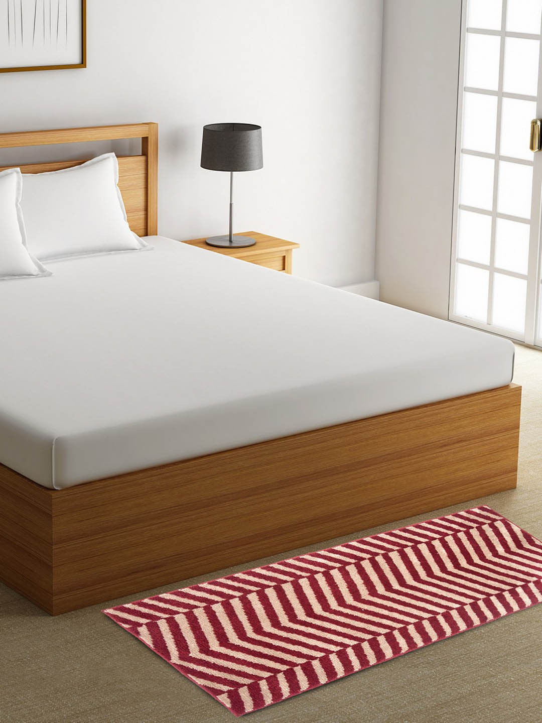 ROMEE Red & Pink Striped Floor Runner