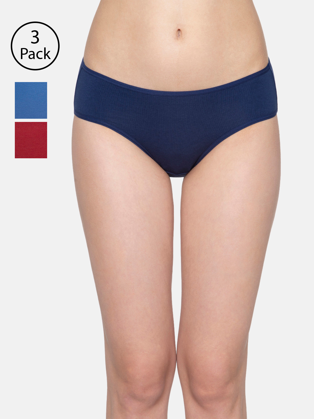 Triumph Stretty Cotton 80 Medium Coverage Midi Brief - Pack of 3