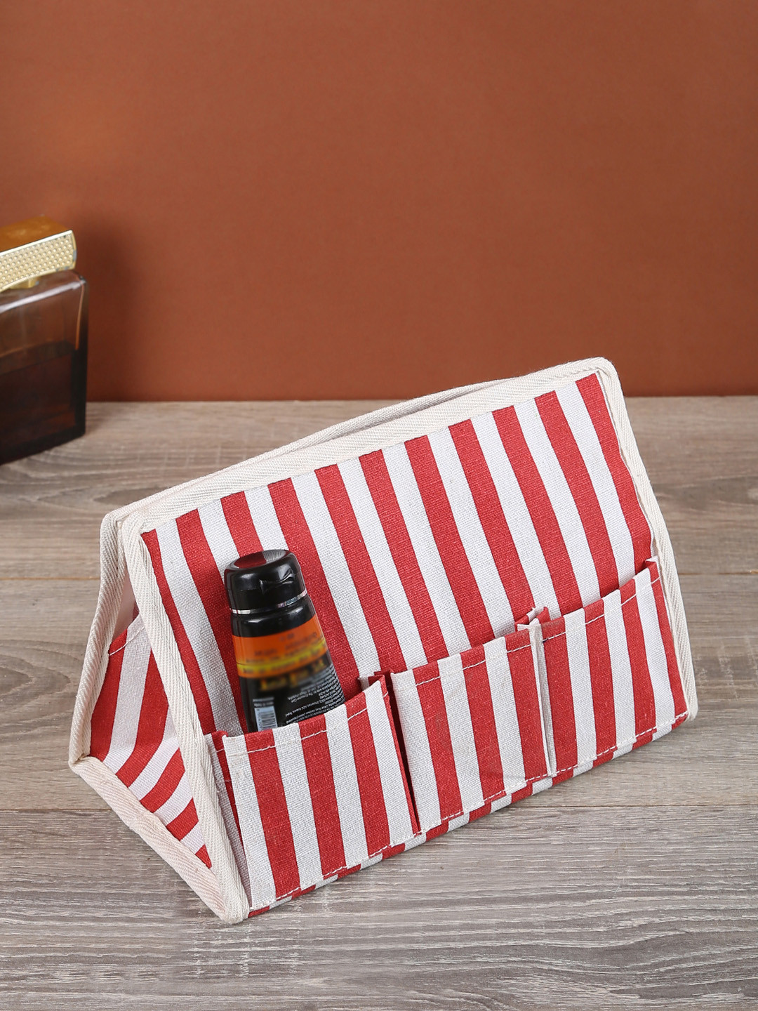 Cortina Pink & White Striped Multi-Utility Fabric Organiser