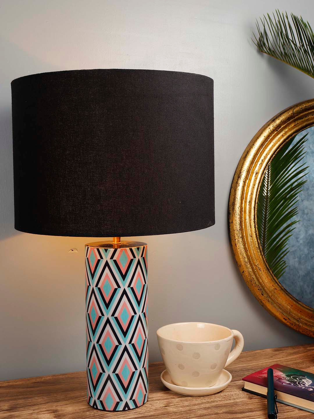 Grated Ginger Black Solid Phantom Bedside Lamp