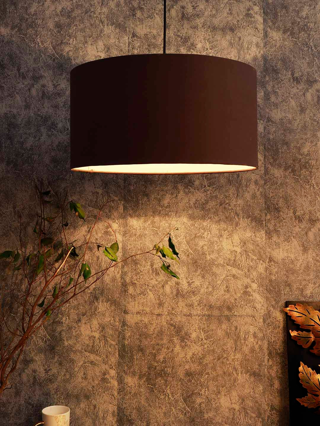 Grated Ginger Grey Solid Handcrafted Hanging Light