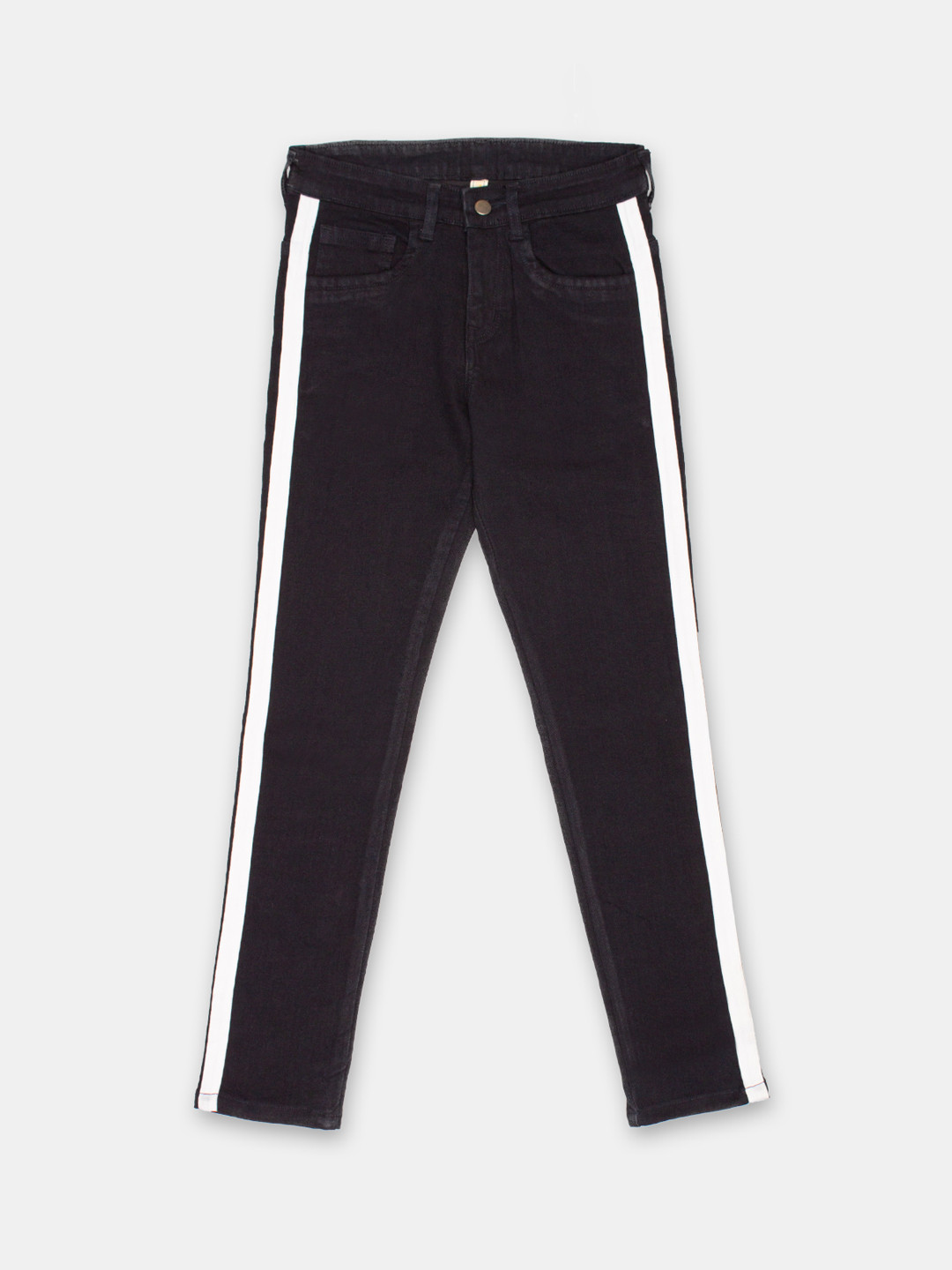 Instafab Boys Black Regular Fit Mid-Rise Clean Look Jeans