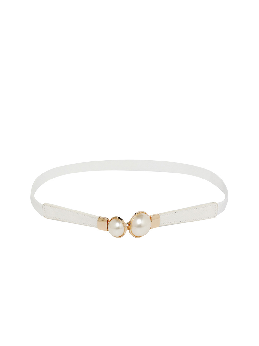 CRUSSET Women White Textured Belt