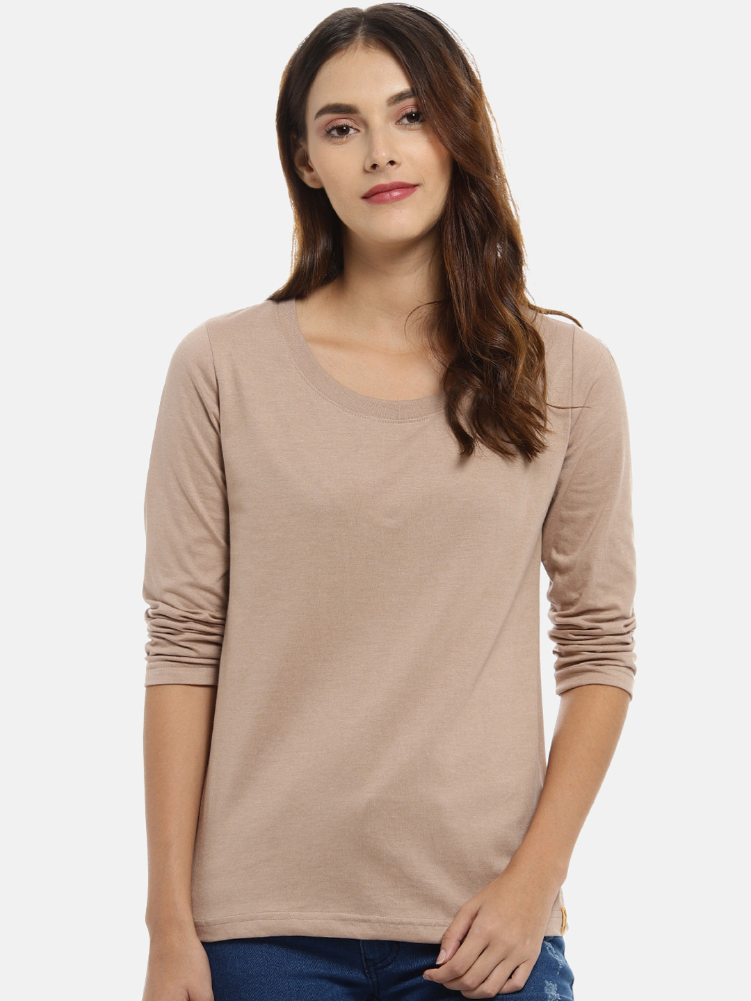 Campus Sutra Women Round Neck Relaxed Fit T-Shirt