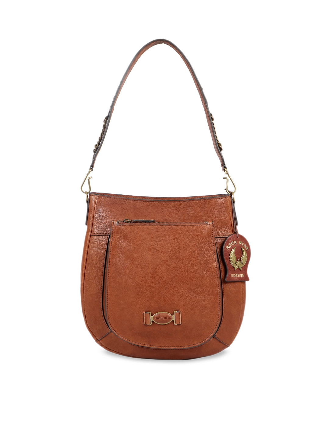 Hidesign Women Tan Brown Solid Leather Shoulder Bag